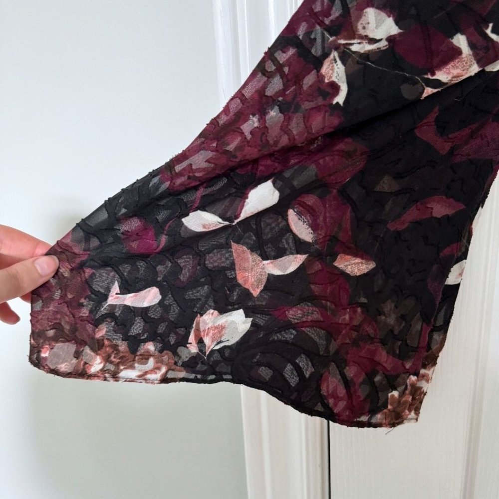 Black and purple floral dress | US 14 - Picture 4 of 5